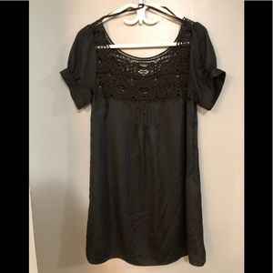 (2 for 100$) Unique lace/silky black dress